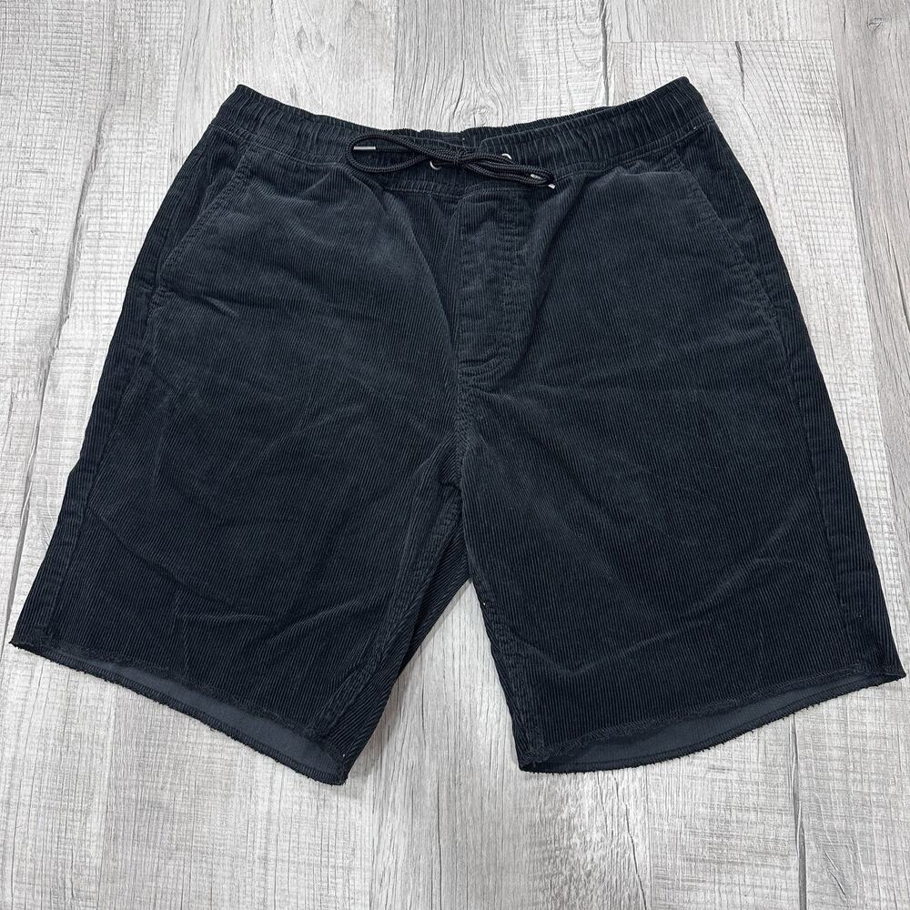 Brixton Black Corduroy Shorts Mens 30 Small Relaxed Fit Skate Streetwear